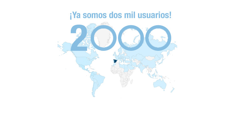 Ya somos 2.000 usuarios