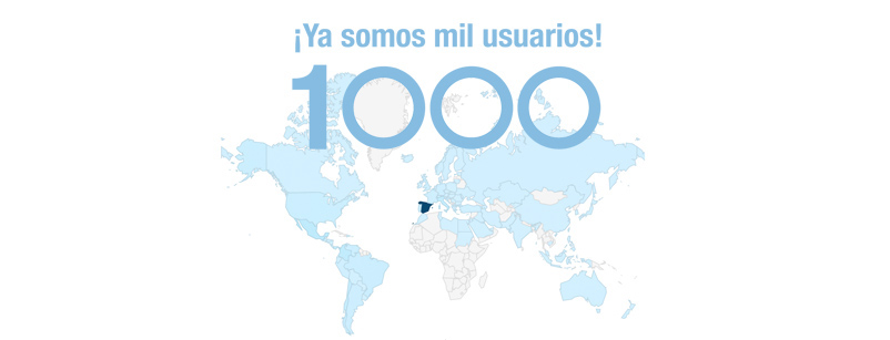 ¡Ya somos 1000 usuarios!